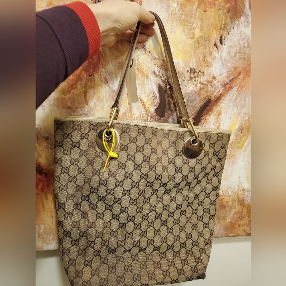 Authentic Gucci Monogram Canvas Tote - image 1